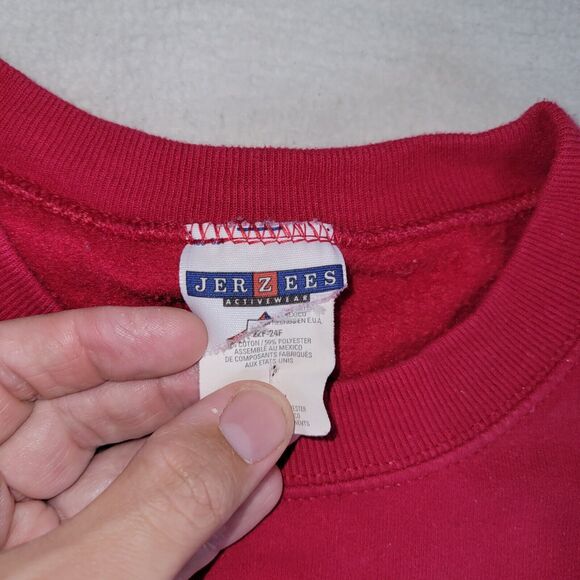 Vintage Jerzees Sweatshirt Womens Size 22F Purple Bear Garden Grunge Y2k Retro - Picture 13 of 16